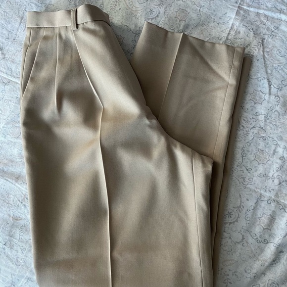 J. Crew Tan Pantsuit with Front Pleats and Relaxed Fit - Picture 10 of 11